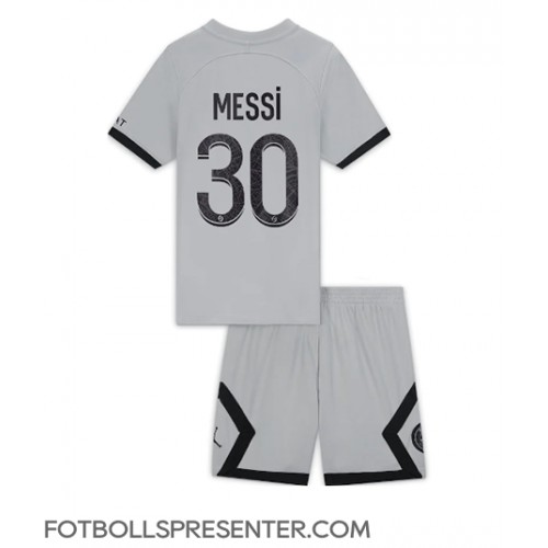 Paris Saint-Germain Lionel Messi #30 Bortatröja Barn 2022-23 Kortärmad (+ korta byxor)